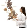 Enjoy The Wood – 3D United Kingdom Travel Map with Pins Wooden Wall Art – Handcrafted Wood UK Map – Wooden Kitchen Wall Art – UK Maps Gift for Travellers & Home Décor Lovers (Terra, XL, Unframed)(Multicolor)