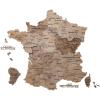 Enjoy The Wood France Travel Map with Pins – 3D Wood Map of France – Handcrafted 3D Wall Art Decor – Wooden Wall Maps Perfect Office or Home Decor – Gift for Travelers (Light, L, Unframed)(Terra)