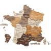 Enjoy The Wood France Travel Map with Pins – 3D Wood Map of France – Handcrafted 3D Wall Art Decor – Wooden Wall Maps Perfect Office or Home Decor – Gift for Travelers (Light, L, Unframed)(Multicolor)