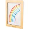 Enjoy The Wood Kids Art Display Frame Changeable Artwork – Easy Change Picture Frames – Front Opening Personalized Storage for Children Drawing Wooden Storages (Pink, Frame)(Light)