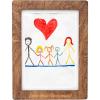 Enjoy The Wood Kids Art Display Frame Changeable Artwork – Easy Change Picture Frames – Front Opening Personalized Storage for Children Drawing Wooden Storages (Pink, Frame)(Dark Walnut)
