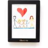 Enjoy The Wood Kids Art Display Frame Changeable Artwork – Easy Change Picture Frames – Front Opening Personalized Storage for Children Drawing Wooden Storages (Pink, Frame)(Black)