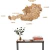 Enjoy The Wood Wooden Map of Austria 3D Wall Art – 3D Multilayer Austria Wall Decor with Cities, Regions & Roads Options – Travel Map with Pins – Educational Home Decor (Light, S)(Light)