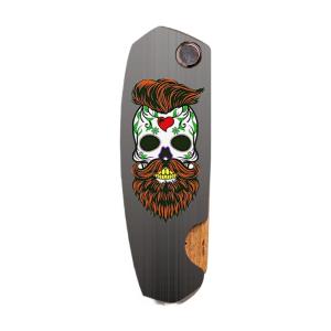 Beard Comb Handmade Gifts Anniversary Gift Wooden Brush Custom Comb Groomsmen Gift Hair Brush Pocket Brush Birthday Gift for Boyfriend (Skull Pattern)(Skull Dark)