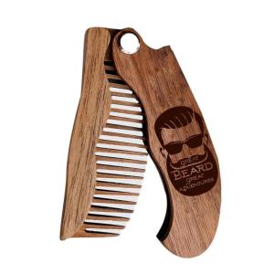 Beard Comb Personalized Gifts Anniversary Gift Wooden Brush Custom Comb Groomsmen Gift Hair Brush Pocket Brush Birthday Gift for Boyfriend (Viking)(Great Beard Great Adventures)