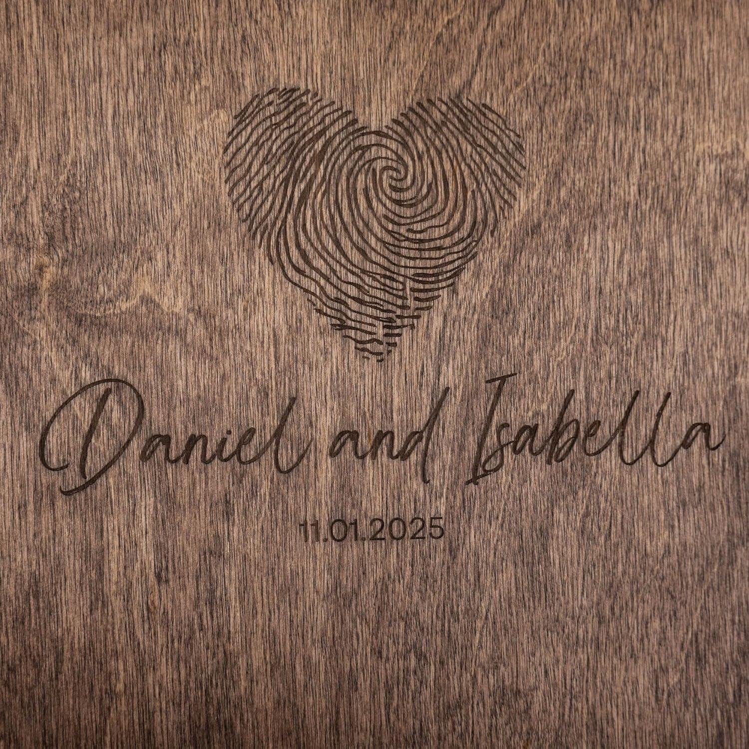 image:imageEnjoy The Wood Personalized Wooden Photo Album with Engraving Handmade Scrapbook Album Custom Memory Book for Wedding Family amp Special Moments Photo Book Best Gift for Couple MonogramFingerprint