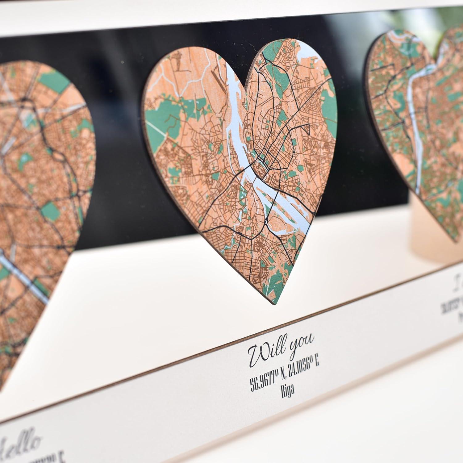 image:imagePersonalized Map Where It All Began Wedding Anniversary Gift for Couple First Date Location Custom City Map Met Engaged Married Gift for Her and Him Valentines Gifts Large 2 Cities WhiteWhite