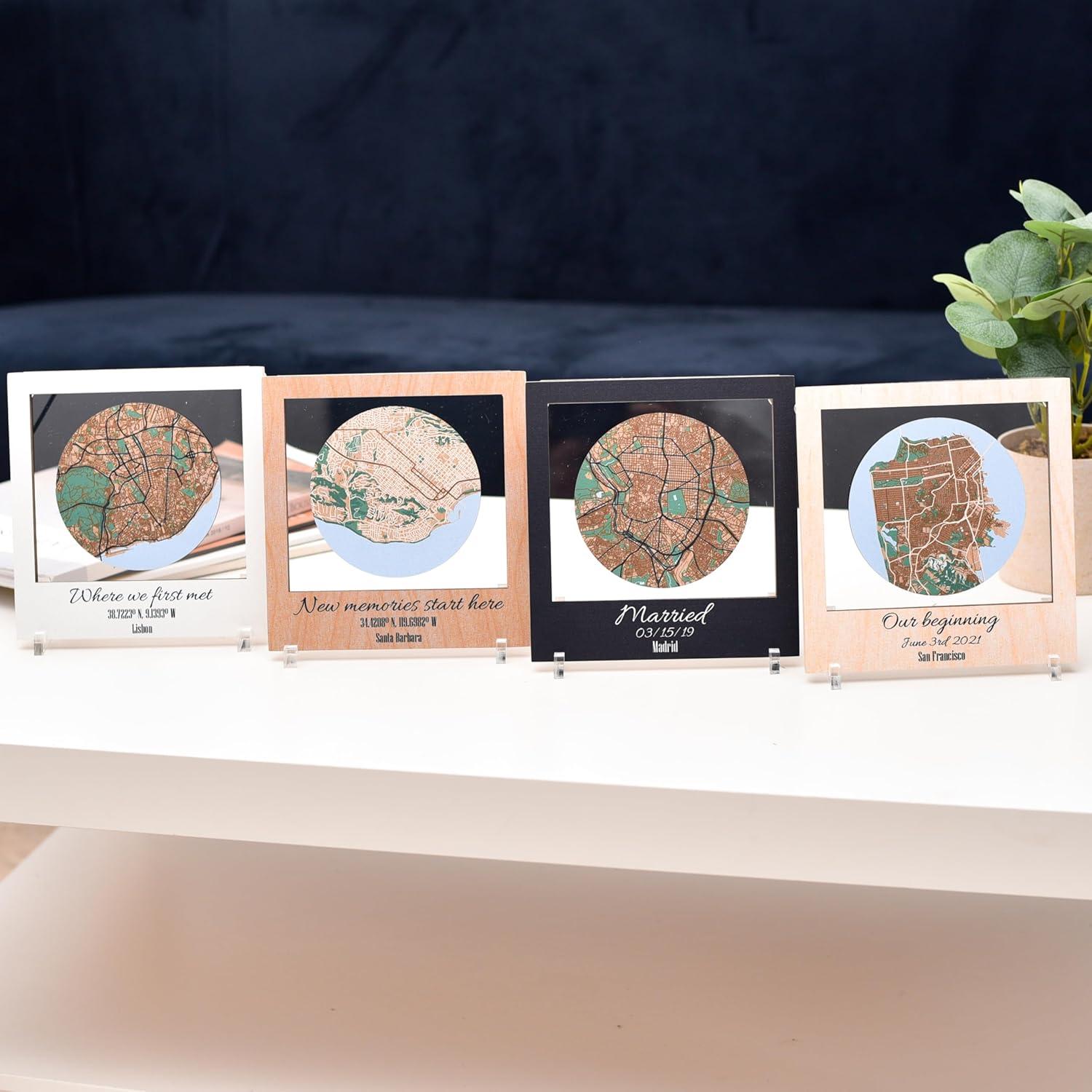 image:imagePersonalized Map Where It All Began Wedding Anniversary Gift for Couple First Date Location Custom City Map Met Engaged Married Gift for Her and Him Valentines Gifts Large 2 Cities WhiteLight