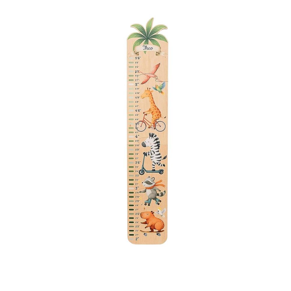image:imageENJOY THE WOOD Kids Wooden Growth Chart for Wall with Optional Photo Frames  Wall Mounted Height Chart for Kids  Nursery amp Playroom Decor Wooden Ruler  Height Measurement Tool PrincessJungle