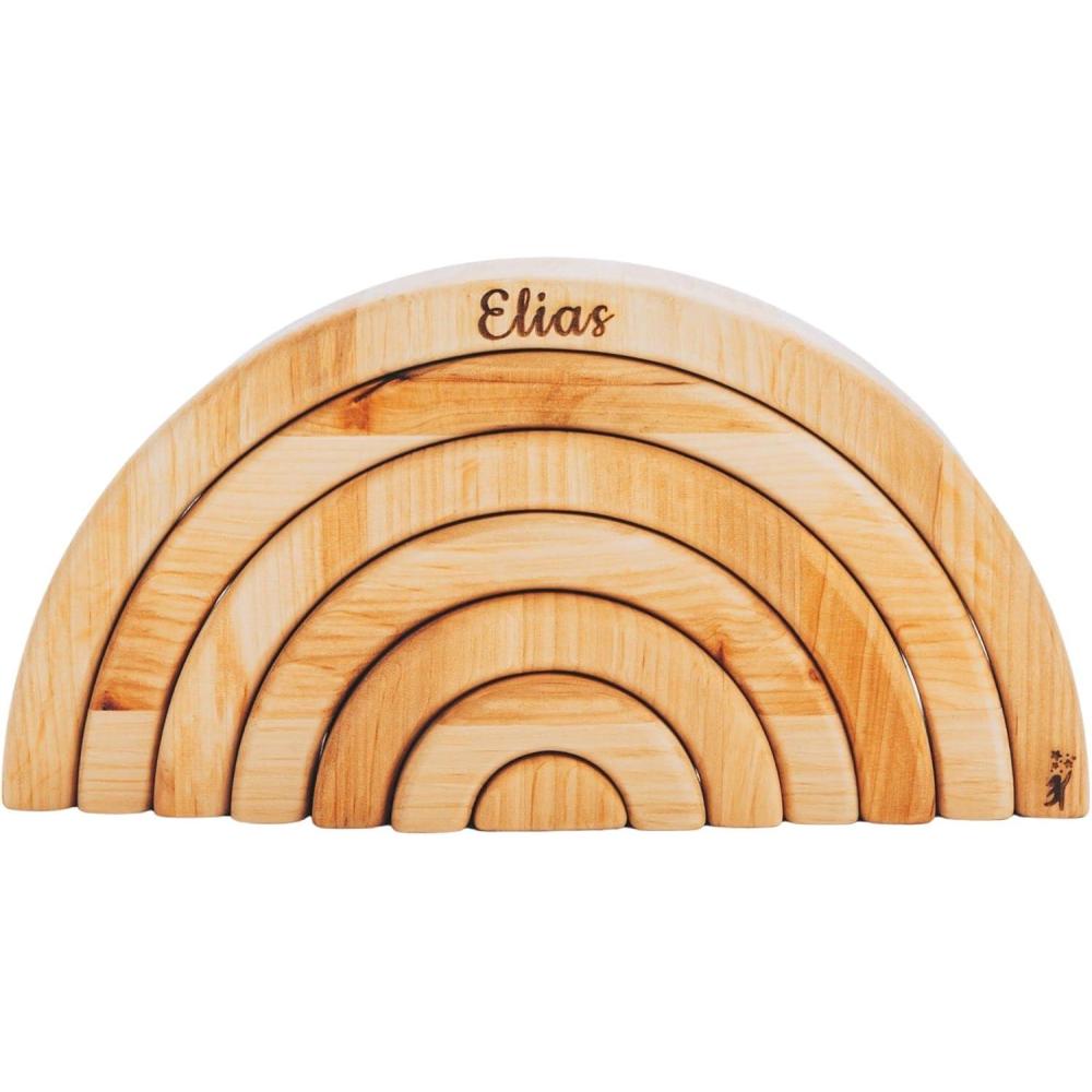 image:imageWooden Ring Stacker Customized Toys Montessori Waldorf Sensory Toys Baby Keepsake Nursery Decor Ring Stacking Toy Baby First Birthday Color 1 Ring StackerColor 1