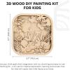 3D Wooden Painting Craft Kit for Kids – DIY Art Unfinished Wood Crafts Set with Paints & Brush – Creative Kids Craft Kits Layer Puzzle to Paint & Assemble – Toddler Paint Kit by EnjoyTheWood (Unicorn)(Dino)