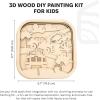 3D Wooden Painting Craft Kit for Kids – DIY Art Unfinished Wood Crafts Set with Paints & Brush – Creative Kids Craft Kits Layer Puzzle to Paint & Assemble – Toddler Paint Kit by EnjoyTheWood (Unicorn)(Cars)
