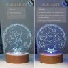 Custom Star Map Night Light Personalized Constellation Map – Anniversary Present Gift for Couple Valentine’s Day Gift – Star Map by Date Constellation Lamp First Date Map Print Sky Night Light