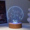 Custom Star Map Night Light Personalized Constellation Map – Anniversary Present Gift for Couple Valentine’s Day Gift – Star Map by Date Constellation Lamp First Date Map Print Sky Night Light