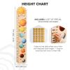 ENJOY THE WOOD Kids Wooden Growth Chart for Wall with Optional Photo Frames – Wall Mounted Height Chart for Kids – Nursery & Playroom Decor Wooden Ruler – Height Measurement Tool (Princess)(Space)