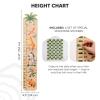 ENJOY THE WOOD Kids Wooden Growth Chart for Wall with Optional Photo Frames – Wall Mounted Height Chart for Kids – Nursery & Playroom Decor Wooden Ruler – Height Measurement Tool (Princess)(Jungle)