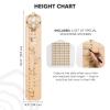 ENJOY THE WOOD Kids Wooden Growth Chart for Wall with Optional Photo Frames – Wall Mounted Height Chart for Kids – Nursery & Playroom Decor Wooden Ruler – Height Measurement Tool (Princess)(Teddy Bears)