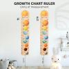 ENJOY THE WOOD Kids Wooden Growth Chart for Wall with Optional Photo Frames – Wall Mounted Height Chart for Kids – Nursery & Playroom Decor Wooden Ruler – Height Measurement Tool (Princess)(Space)