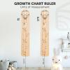 ENJOY THE WOOD Kids Wooden Growth Chart for Wall with Optional Photo Frames – Wall Mounted Height Chart for Kids – Nursery & Playroom Decor Wooden Ruler – Height Measurement Tool (Princess)(Teddy Bears)