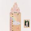 ENJOY THE WOOD Kids Wooden Growth Chart for Wall with Optional Photo Frames – Wall Mounted Height Chart for Kids – Nursery & Playroom Decor Wooden Ruler – Height Measurement Tool (Princess)(Princess)