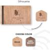 Enjoy The Wood Personalized Wooden Photo Album with Engraving – Handmade Scrapbook Album – Custom Memory Book for Wedding, Family & Special Moments – Photo Book Best Gift for Couple (Monogram)(Silhouette)