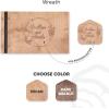 Enjoy The Wood Personalized Wooden Photo Album with Engraving – Handmade Scrapbook Album – Custom Memory Book for Wedding, Family & Special Moments – Photo Book Best Gift for Couple (Monogram)(Wreath)