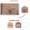 Enjoy The Wood Personalized Wooden Photo Album with Engraving – Handmade Scrapbook Album – Custom Memory Book for Wedding, Family & Special Moments – Photo Book Best Gift for Couple (Monogram)(Minimalism)