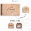 Enjoy The Wood Personalized Wooden Photo Album with Engraving – Handmade Scrapbook Album – Custom Memory Book for Wedding, Family & Special Moments – Photo Book Best Gift for Couple (Monogram)(Branches)