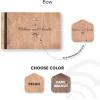 Enjoy The Wood Personalized Wooden Photo Album with Engraving – Handmade Scrapbook Album – Custom Memory Book for Wedding, Family & Special Moments – Photo Book Best Gift for Couple (Monogram)(Bow)