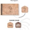 Enjoy The Wood Personalized Wooden Photo Album with Engraving – Handmade Scrapbook Album – Custom Memory Book for Wedding, Family & Special Moments – Photo Book Best Gift for Couple (Monogram)(Monogram)