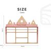 Enjoy The Wood Wooden Kids Toy Storage Organizer Montessori Shelf – Toy Organizers and Storage – Wall Mounted Nursery Shelves – Optional Name Personalization – Playroom Organization (Crown)(Castle)