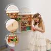 Enjoy The Wood Wooden Kids Toy Storage Organizer Montessori Shelf – Toy Organizers and Storage – Wall Mounted Nursery Shelves – Optional Name Personalization – Playroom Organization (Crown)(Rainbow)