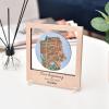 Personalized Map Where It All Began – Wedding Anniversary Gift for Couple First Date Location Custom City Map Met Engaged Married Gift for Her and Him Valentines Gifts (Large, 2 Cities, White)(Light)