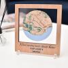 Personalized Map Where It All Began – Wedding Anniversary Gift for Couple First Date Location Custom City Map Met Engaged Married Gift for Her and Him Valentines Gifts (Large, 2 Cities, White)(Cappuccino)