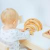 Wooden Ring Stacker Customized Toys Montessori Waldorf Sensory Toys Baby Keepsake Nursery Decor Ring Stacking Toy Baby First Birthday (Color #1, Ring Stacker)(Color #1)