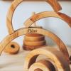 Wooden Ring Stacker Customized Toys Montessori Waldorf Sensory Toys Baby Keepsake Nursery Decor Ring Stacking Toy Baby First Birthday (Color #1, Ring Stacker)(Color #1)