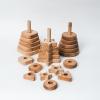Wooden Stacker Customized Toys Montessori Waldorf Sensory Toys Baby Keepsake Nursery Decor Ring Stacking Toy Baby First Birthday (Triangle Stacking Toy)(Ring Stacker)