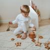 Wooden Stacker Customized Toys Montessori Waldorf Sensory Toys Baby Keepsake Nursery Decor Ring Stacking Toy Baby First Birthday (Triangle Stacking Toy)(Ring Stacker)