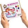 3D Wooden Painting Craft Kit for Kids – DIY Art Unfinished Wood Crafts Set with Paints & Brush – Creative Kids Craft Kits Layer Puzzle to Paint & Assemble – Toddler Paint Kit by EnjoyTheWood (Unicorn)(Unicorn)