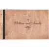 Enjoy The Wood Personalized Wooden Photo Album with Engraving – Handmade Scrapbook Album – Custom Memory Book for Wedding, Family & Special Moments – Photo Book Best Gift for Couple (Monogram)(Bow)