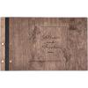 Enjoy The Wood Personalized Wooden Photo Album with Engraving – Handmade Scrapbook Album – Custom Memory Book for Wedding, Family & Special Moments – Photo Book Best Gift for Couple (Monogram)(Botanical)