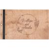 Enjoy The Wood Personalized Wooden Photo Album with Engraving – Handmade Scrapbook Album – Custom Memory Book for Wedding, Family & Special Moments – Photo Book Best Gift for Couple (Monogram)(Wreath)