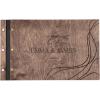 Enjoy The Wood Personalized Wooden Photo Album with Engraving – Handmade Scrapbook Album – Custom Memory Book for Wedding, Family & Special Moments – Photo Book Best Gift for Couple (Monogram)(Waves)