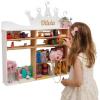Enjoy The Wood Wooden Kids Toy Storage Organizer Montessori Shelf – Toy Organizers and Storage – Wall Mounted Nursery Shelves – Optional Name Personalization – Playroom Organization (Crown)(Crown)