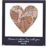 Personalized Map Where It All Began – Wedding Anniversary Gift for Couple First Date Location Custom City Map Met Engaged Married Gift for Her and Him Valentines Gifts (Large, 2 Cities, White)(Black)
