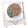 Personalized Map Where It All Began – Wedding Anniversary Gift for Couple First Date Location Custom City Map Met Engaged Married Gift for Her and Him Valentines Gifts (Large, 2 Cities, White)(White)