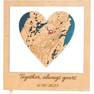 Custom Our First Date Map – Wedding Anniversary Present Gift for Couple – Where It All Began Custom Canvas Poster – Engagement Gift for Couples Sentimental Gifts for Him Her