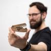 Beard Comb for Men Pocket Folding Combs for Mustache & Hair Travel Natural Wooden Comb with Real Man Engraving – Perfect for Use w/Beard Balm Oil (Wavy Half Skull) (Model WV)(Model TBM)