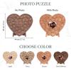 Enjoy The Wood Heart Frame Wedding Guest Book Alternative – Heart Shaped Guestbook with a Photo Custom Sentimental Valentines Day Gifts for Him and Her