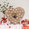 Enjoy The Wood Heart Frame Wedding Guest Book Alternative – Heart Shaped Guestbook with a Photo Custom Sentimental Valentines Day Gifts for Him and Her